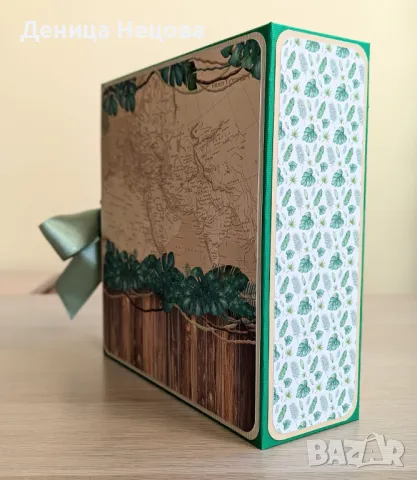 Детски ръчно изработен албум за снимки Джунгла, подарък за погача, подарък за бебе, рожден ден, снимка 2 - Други - 49736194