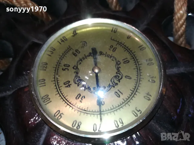 MADE IN SPAIN-БАРОМЕТЪР РУЛ 43СМ-ВНОС FRANCE LNWCR1211241000, снимка 5 - Антикварни и старинни предмети - 47935920