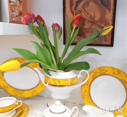 СЕРВИЗИ ЗА ХРАНЕНЕ ЗА СЪДОМИЯЛНА МАШИНА ОТ КОСТЕН ПОРЦЕЛАН, снимка 10 - Сервизи - 12818693