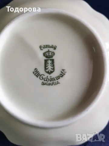 Старинни барокови порцеланови чинийки-Famag Schönwald Bavaria-1927 година, снимка 6 - Сервизи - 47473774