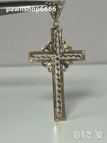 Златна висулка / Златен Кръст - ръчна изработка 14К, снимка 11 - Колиета, медальони, синджири - 52624846