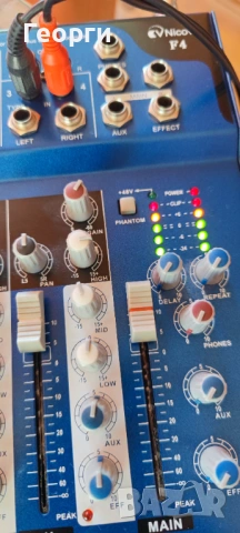 Професионален мишпулт Nicover 4F, снимка 4 - Ресийвъри, усилватели, смесителни пултове - 54087171