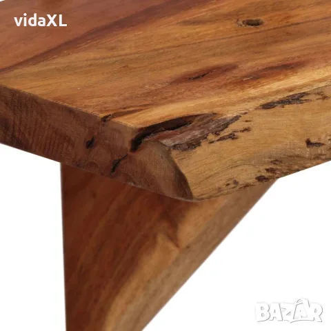 vidaXL Стенни рафтове, 2 бр, 110x20x18 см, акациево дърво масив, снимка 8 - Етажерки - 56147123