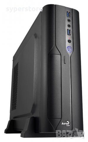 Кутия за компютър AeroCool PC04014.11 Черна Mini-ITX Slim Case, снимка 1 - Други - 33772395