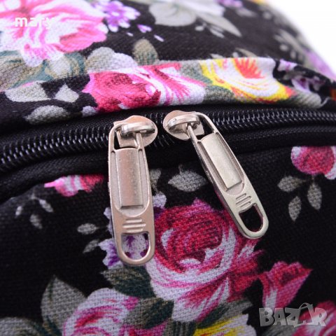 ЧЕРНА РАНИЦА НА РОЗИ, снимка 6 - Раници - 31525341