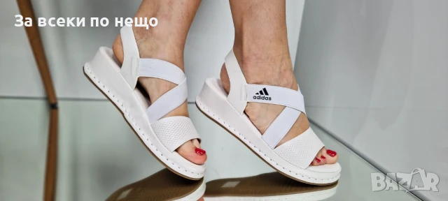 Adidas Дамски Бели Сандали Адидас от 36 до 41 номер Код P734, снимка 2 - Сандали - 50663291