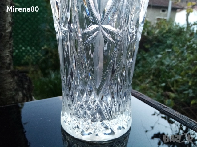 Масивна кристална ваза, снимка 4 - Вази - 52504630