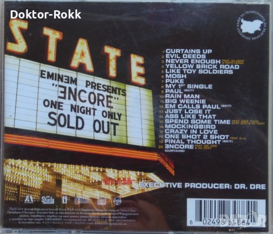 Eminem – Encore (2004, CD), снимка 2 - CD дискове - 37420100