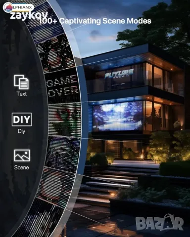 Светлини за завеси, 540 светодиода, 5x6,9 фута WiFi интелигентни LED светлини за завеси, снимка 4 - Друга електроника - 48486608