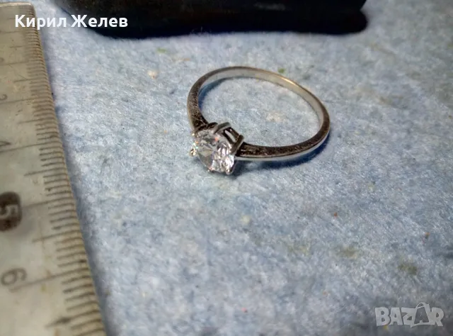СКЪПОЦЕНЕН ГОДЕЖЕН СРЕБЪРЕН ПРЪСТЕН СРЕБРО ВИСОКА ПРОБА с БЯЛА ПОЗЛАТА и ЕДЪР ФАСЕТИРАН ЦИРКОН 44354, снимка 11 - Пръстени - 49144564