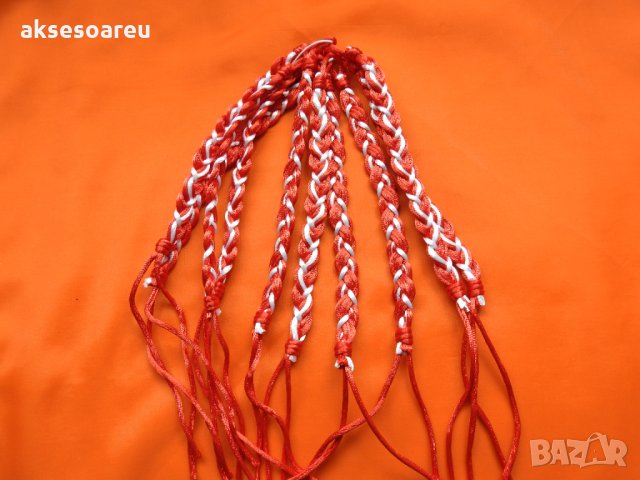 Мартеница за ръка гривна с преплетени конци с регулируема връзка плетени мартеници дамски мъжки унис, снимка 9 - Гривни - 35418349