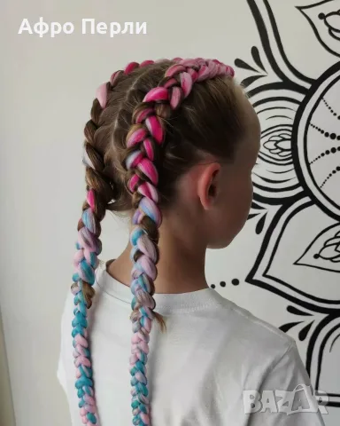 🩷 Добрич Боксьорски Плитки 🩷 Канекалон Детски Африкански Сенегалски Афро Туистъри Ариел Къдрици, снимка 5 - Аксесоари за коса - 55730123