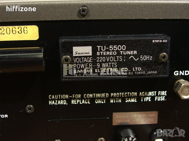 ТУНЕР  Sansui tu-5500 , снимка 8 - Ресийвъри, усилватели, смесителни пултове - 34390768