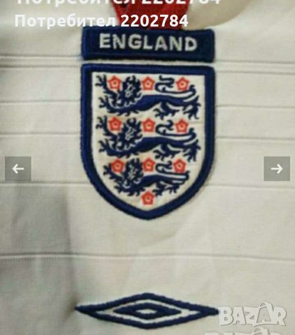 Оригинална тениска Англия,England, снимка 2 - Фен артикули - 30407339