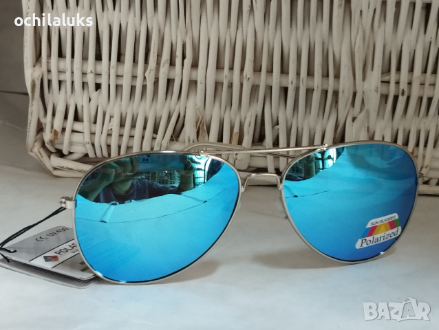 133 Унисекс слънчеви очила,авиаторска форма с поляризация avangard-burgas, снимка 3 - Слънчеви и диоптрични очила - 44512938
