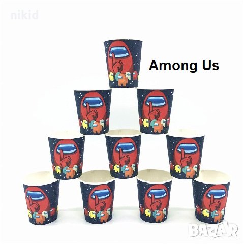 Амонг Ус Ъс Among Us 8 бр картонени чаши парти рожден ден