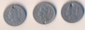 Стари трицентови монети от САЩ, 1865-1870 година, пробити, снимка 2