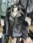Късо луксозно палто  мод 2020 черно
