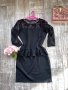 Страхотна нова черна еластична рокля с пеплум на талията , снимка 12