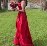 Официална червена  рокля, снимка 4
