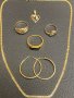 Златни обеци пръстен висулка ланче гривна 14 k 585 gold zlato, снимка 2