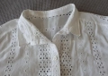 Бяла риза от памучна дантела– M  , снимка 3