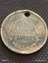 Сребърна монета 2 лева 1882г. Княжество България продупчена за НАКИТ, НОСИЯ, КОЛЕКЦИЯ 35603, снимка 2
