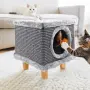 Катерушка за котки 3 в 1 - меко легло, играчка и драскалка, снимка 11