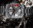BINBOND Wheel Black Red – мъжки спортен часовник с въртяща джанта, снимка 4