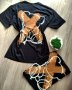 Памучни дамски тениски с гумирано лого - два цвята - 24 лв., снимка 5