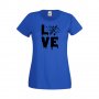 Дамска тениска Свети Валентин Love 1, снимка 1 - Тениски - 35647906