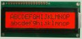 LCD 1602 дисплей с червен фон и черен шрифт