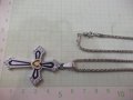Синджир с кръст имитационна бижутерия - 1, снимка 2