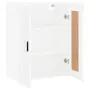 vidaXL Стенен шкаф бял 69,5x34x90 см инженерно дърво, снимка 7