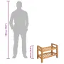 vidaXL Поставка за обувки с 2 рафта, 50x27x40 см, дъбов масив, снимка 5