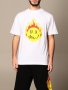 PALM ANGELS Smiley Burning Head Logo Print Мъжка Тениска size XL (L), снимка 2