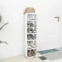 vidaXL Шкаф за обувки, бял, 27,5x27x102 см, инженерно дърво, снимка 3