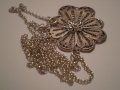 Старинен  медальон - филигран със нов синджир, снимка 16