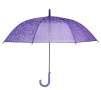 Чадър тип бастун автоматичен полупрозрачен лилав 81 см, снимка 2