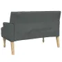 vidaXL Пейка с възглавници, тъмносиво, 113x64,5x75,5 см, плат, снимка 6