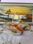 цветна стъклена кошница, фурктиера от Полша., снимка 1