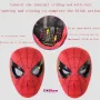 Маска SpiderMan Спайдърмен с мигащи и светещи очи и контрол на брадичката реалистична, снимка 4