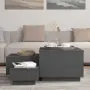 vidaXL Кутии за съхранение с капаци 3 бр сиви борова дървесина масив, снимка 3