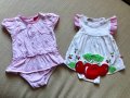 Две бодита-роклички, размер 3-6 месеца, снимка 1 - Бебешки рокли - 31926653