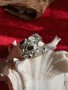 Масивен сребърен пръстен със седеф, оникс и маркизети, снимка 7