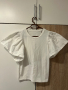 Бяла тениска с къдрави ръкави, снимка 1 - Тениски - 44701610