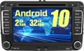 Android 10 радио за VW Skoda Seat, 2 DIN  с навигация, 7-инчов сензорен екран, снимка 1