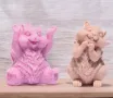 2 вида 3d Катерица Катеричка голяма силиконов молд форма свещ смола гипс шоколад декор, снимка 2