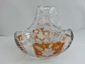 Кристална кошница купа цветен кристал, снимка 2