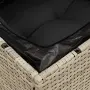vidaXL Външен стол без подлакътници с възглавници светлосив полиратан, снимка 10
